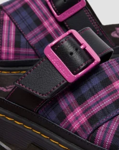 MATTISON SLIDE SLIP ON SANDALE in Schwarz & Pink Multi