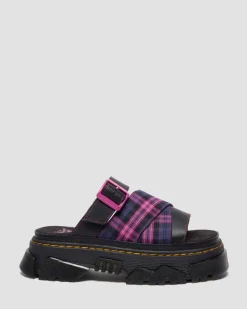 MATTISON SLIDE SLIP ON SANDALE in Schwarz & Pink Multi