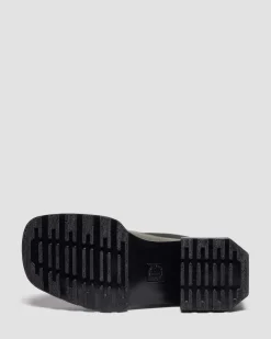 Maybole Chelsea Square Toe Leder Stiefel in Olivgrün Grün