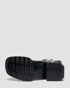 Maybole Hi Square Toe Lackleder Chelsea Boots in Schwarz