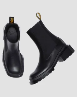 Maybole Leder Chelsea Boots mit eckiger Zehenpartie in Schwarz