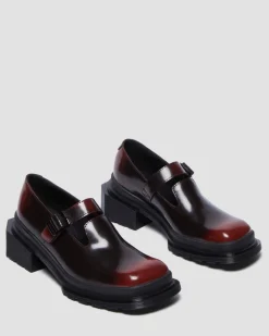 Maybole Leder Square Toe Mary Jane Schuhe in Schwarz