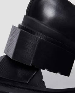 Maybole Leder Square Toe Mary Jane Schuhe in Schwarz