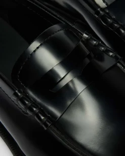 Mayfare Glattleder Loafer in Schwarz