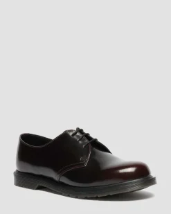 Mayfare Rub Off Leder Schuhe in Cherry Red