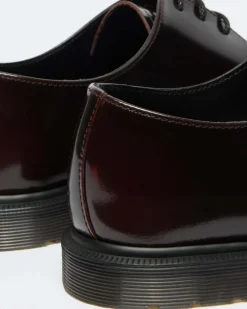 Mayfare Rub Off Leder Schuhe in Cherry Red