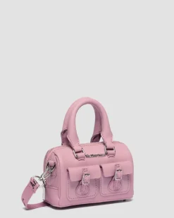 Mini Top Handle Lackleder Tasche in Dusty Rose Pink