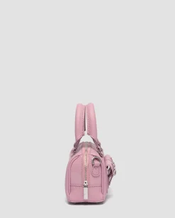 Mini Top Handle Lackleder Tasche in Dusty Rose Pink