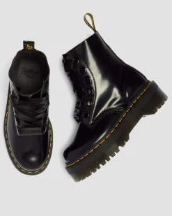 Molly Plateau Stiefel in Schwarz