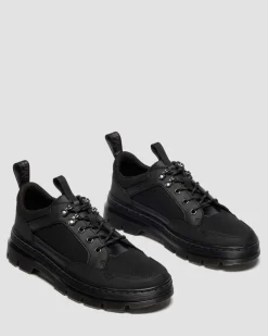 REEDER MK.02 NYLON & WILDLEDER UTILITY SHOES in Schwarz