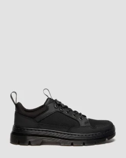 REEDER MK.02 NYLON & WILDLEDER UTILITY SHOES in Schwarz