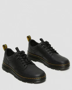Reeder Wyoming Leder Utility Schuhe in Schwarz