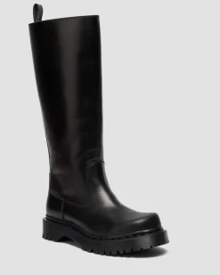 Rejena Hi Old Harness Leder Stiefel in Schwarz