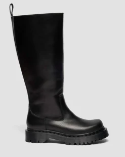 Rejena Hi Old Harness Leder Stiefel in Schwarz