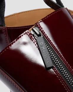 Rejena Lackleder Stiefel in Cherry Red