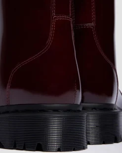 Rejena Lackleder Stiefel in Cherry Red