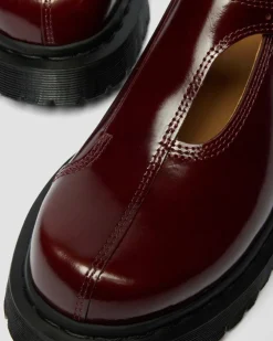 Rejena Mary Jane Lackleder Schuhe in Cherry Red