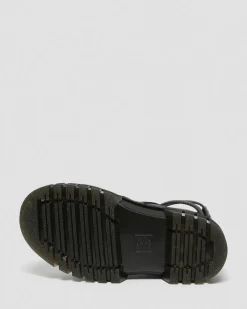 Ricki Nappa Lux Leder Gladiator Plateausandalen in Schwarz