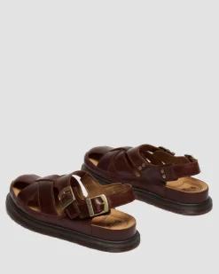 San Fisherman Leder Sandalen in Butterscotch
