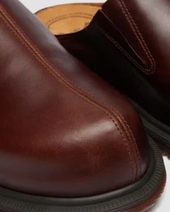 SAN LEDER MULES in Braun
