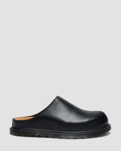 SAN LEDER MULES in Schwarz