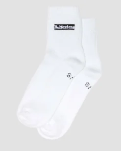 Short Athletic Logo Socken aus Bio-Baumwolle in Weiß