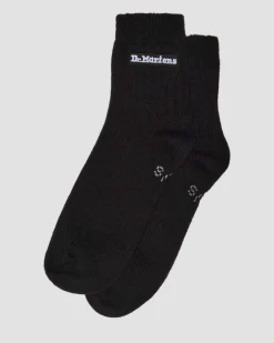 Short Athletic Logo Socken aus Bio-Baumwolle in Schwarz