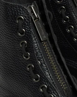 Sinclair Gemilltes Nappaleder Plateaustiefel in Schwarz