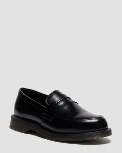 Temara Glattleder Loafer in Schwarz