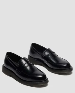 Temara Glattleder Loafer in Schwarz