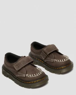 Toddler Raffe Tumbled Nubuck Schuhe mit Klettverschluss in Dunkelbraun