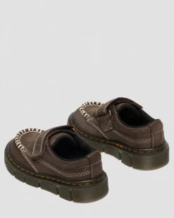 Toddler Raffe Tumbled Nubuck Schuhe mit Klettverschluss in Dunkelbraun