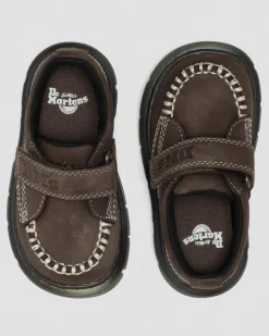 Toddler Raffe Tumbled Nubuck Schuhe mit Klettverschluss in Dunkelbraun
