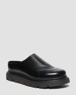 VENT XX02 Leder Mules in Schwarz