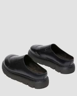 VENT XX02 Leder Mules in Schwarz