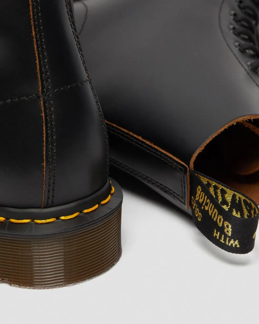 Vintage 1460 Quilon Leder Stiefeletten in Schwarz