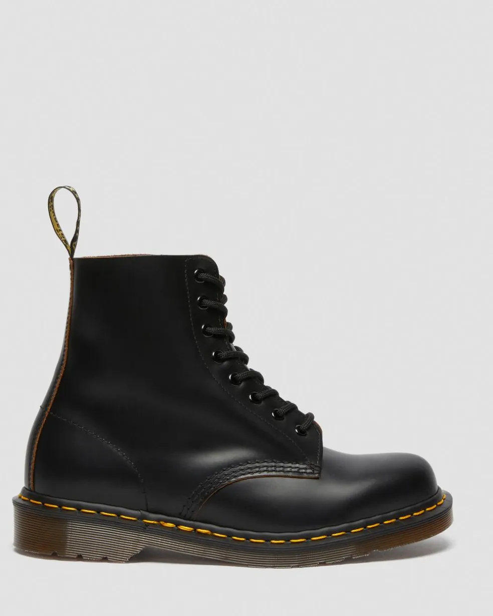 Vintage 1460 Quilon Leder Stiefeletten in Schwarz