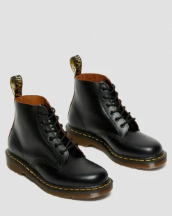 Vintage 101 Quilon Leder Stiefeletten in Schwarz