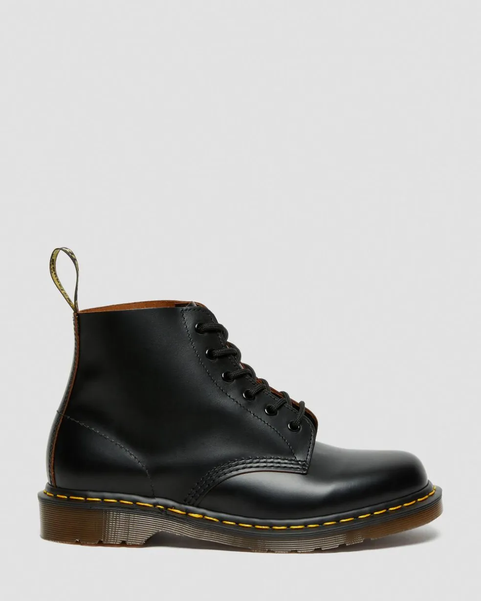 Vintage 101 Quilon Leder Stiefeletten in Schwarz