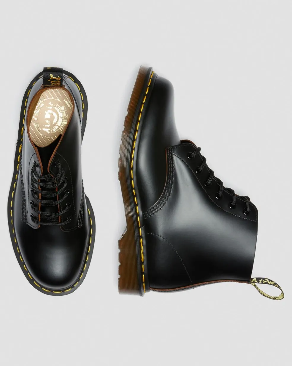 Vintage 101 Quilon Leder Stiefeletten in Schwarz