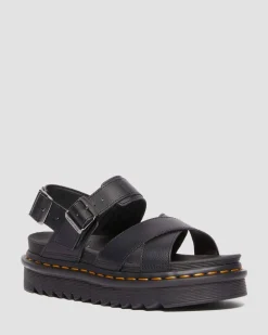 Voss II Athena Leder Riemensandalen in Schwarz