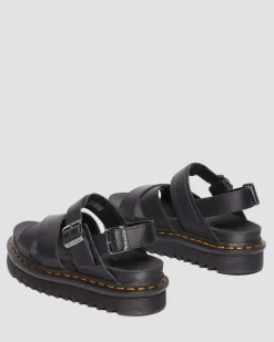 Voss II Athena Leder Riemensandalen in Schwarz