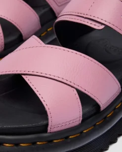 Voss II Athena Leder Riemensandalen in Dusty Rose Pink