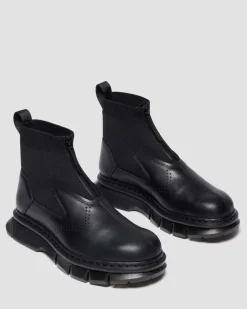 14XX QUBIST STIEFEL MIT REISSVERSCHLUSS in Schwarz