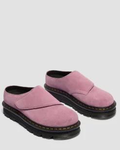 Zebzag Anywair Wildleder Plateau Mules in Dusty Rose Pink