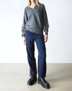 Zebzag Leder Casual 4-Ösen Schnürstiefel in Schwarz