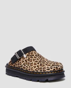 Zebzag Wildleder Casual Slingback Plateau Mules in Hellbraun