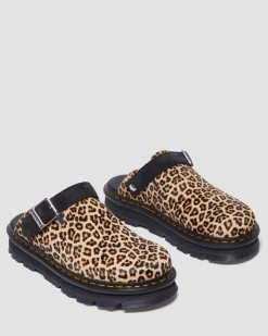 Zebzag Wildleder Casual Slingback Plateau Mules in Hellbraun