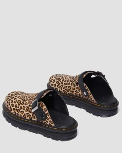Zebzag Wildleder Casual Slingback Plateau Mules in Hellbraun