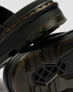 Zebzag Wildleder Plateau Slides in Schwarz